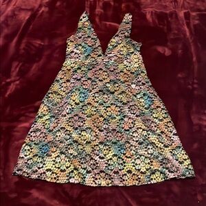 Free People Multicolor Backless Dress XS